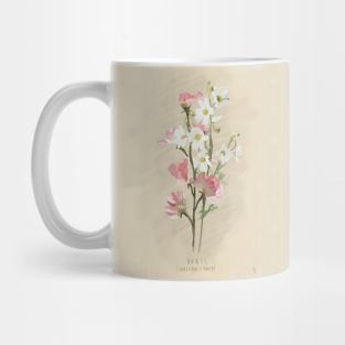 April Flower Birth Month Illustration Mug